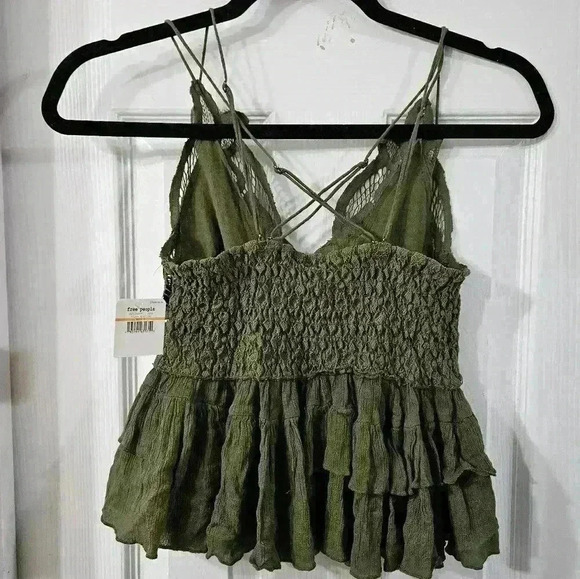 NWT Free People Women’s Adella Camisole Olive Sparrow - Picture 2 of 6